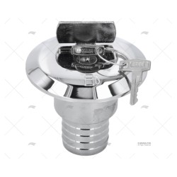 TAPON FUEL 38MM C/LLAVE LATON CROMADO F. FORESTI SUARDI