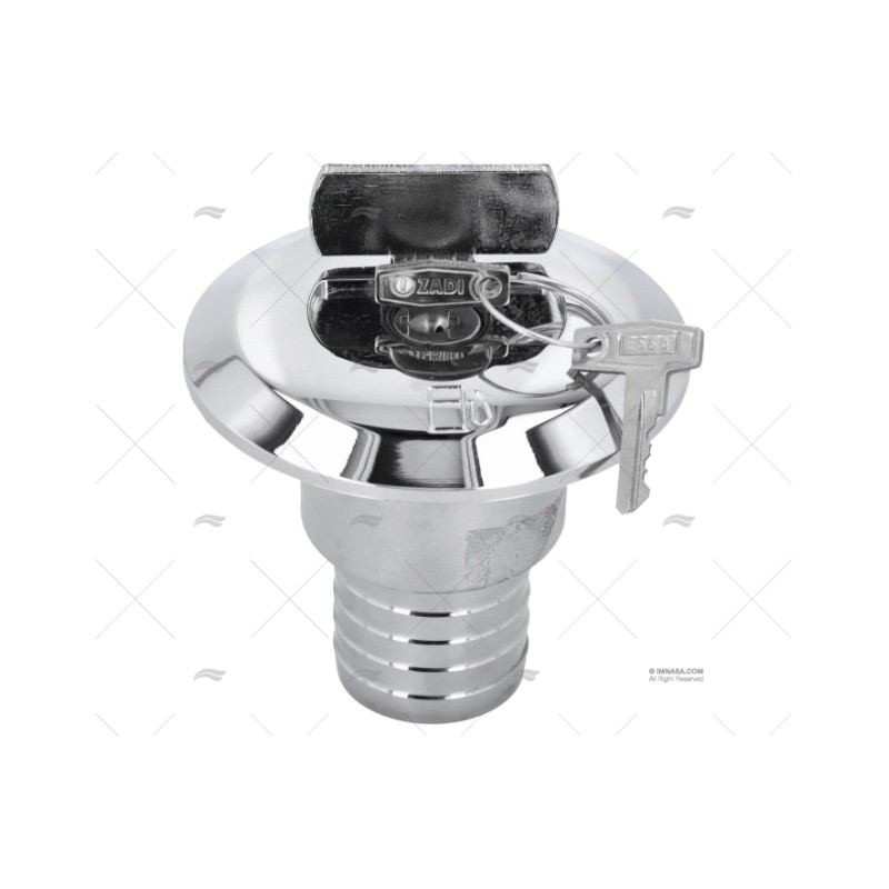 TAPON FUEL 38MM C/LLAVE LATON CROMADO F. FORESTI SUARDI