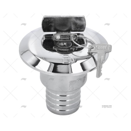 TAPON FUEL 38MM C/LLAVE LATON CROMADO F. FORESTI SUARDI