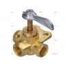 GRIFO 3 VIAS 1/4" FNPT LATON