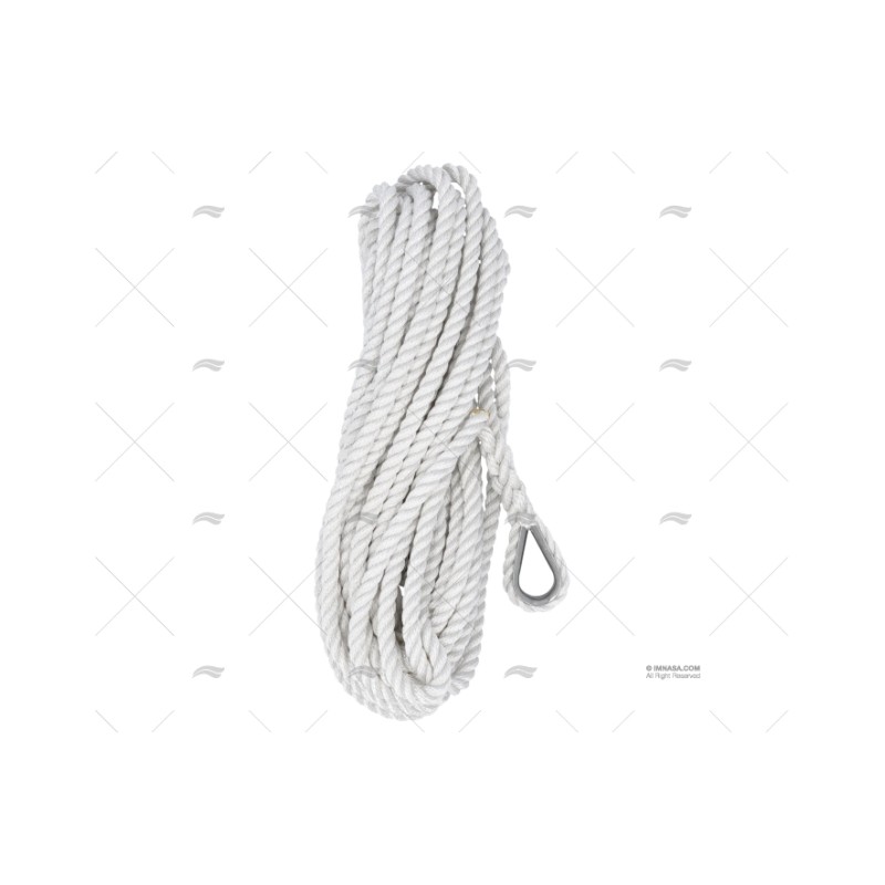 CABO AT BLANCO 12MM C/GUARDACA INOX 2X7M