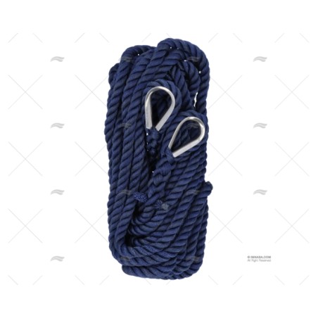 CABO AT AZUL 16MM C/GUARDACABO INOX 2X7M