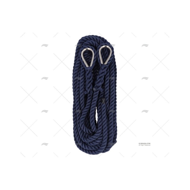 CABO AT AZUL 14MM C/GUARDACABO INOX 2X7M