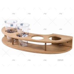 SOPORTE TECA PARED PARA VASO (4) D.71MM ARC MARINE