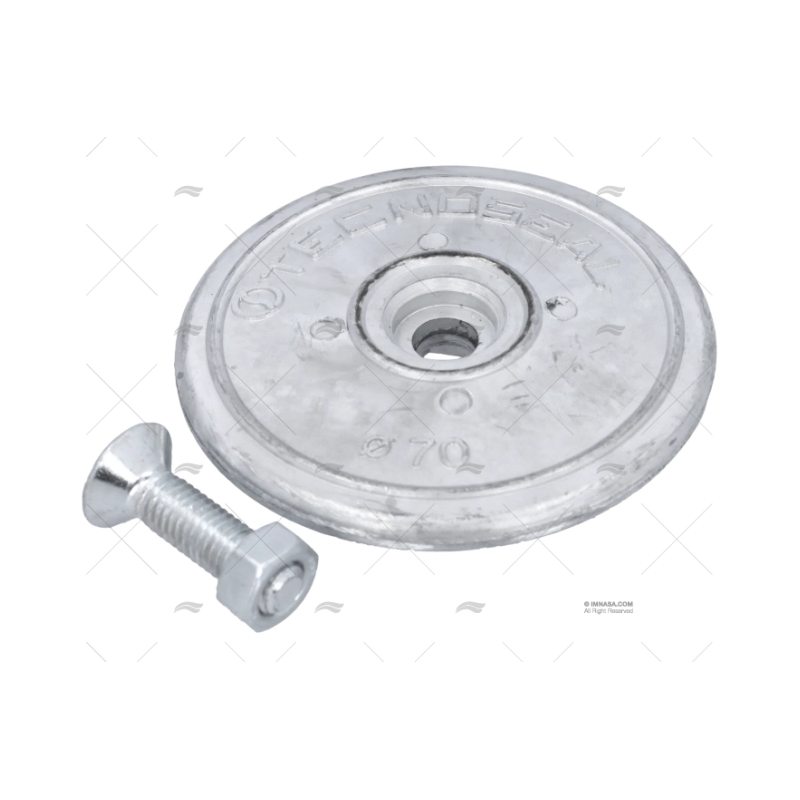 ANODO ZINC DISCO 70MM DOBLE TECNOSEAL