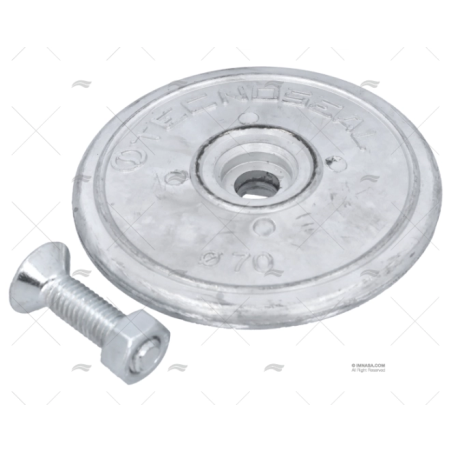 ANODO ZINC DISCO 70MM DOBLE TECNOSEAL