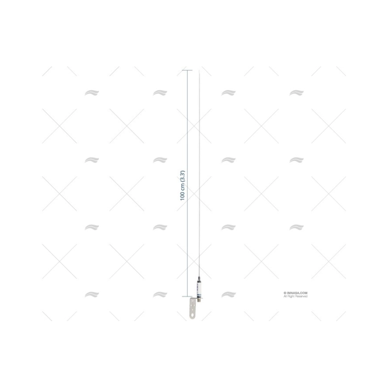 ANTENA VHF 1.00MT 3DB INOX SCOUT