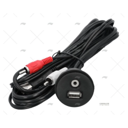 ADAPTADOR ENTRADA USB/AUX 3,5MM CABLE 2M