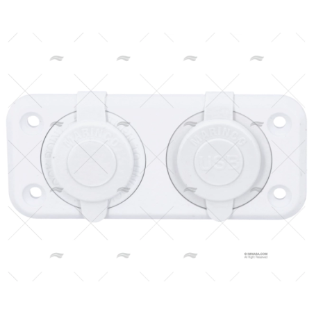 CLAVIJA COMBO MECHERO USB 12V BLANCO MARINCO