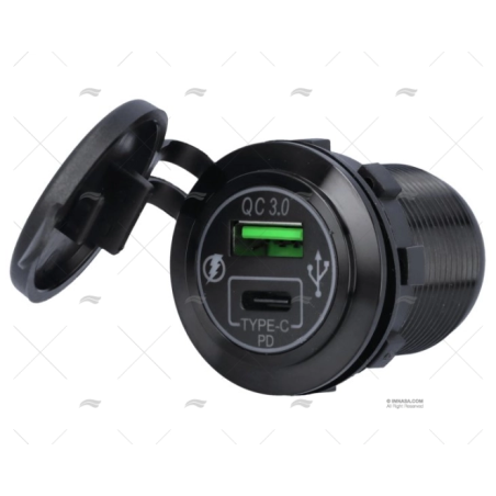 TOMA USB CARGA RAPIDA TIPO A/C