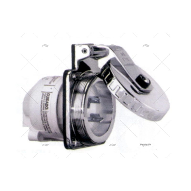 BASE ELEC POPA 50A 3+T HUBBELL INOX