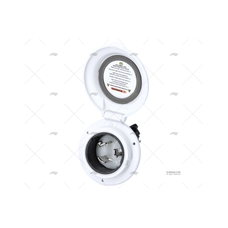 BASE MARINCO 50AMP REDONDA CON CAPUCHON