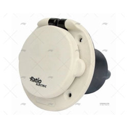 BASE TOMA DE PUERTO CE PVC 16A/250V BLAN RATIO ELECTRIC