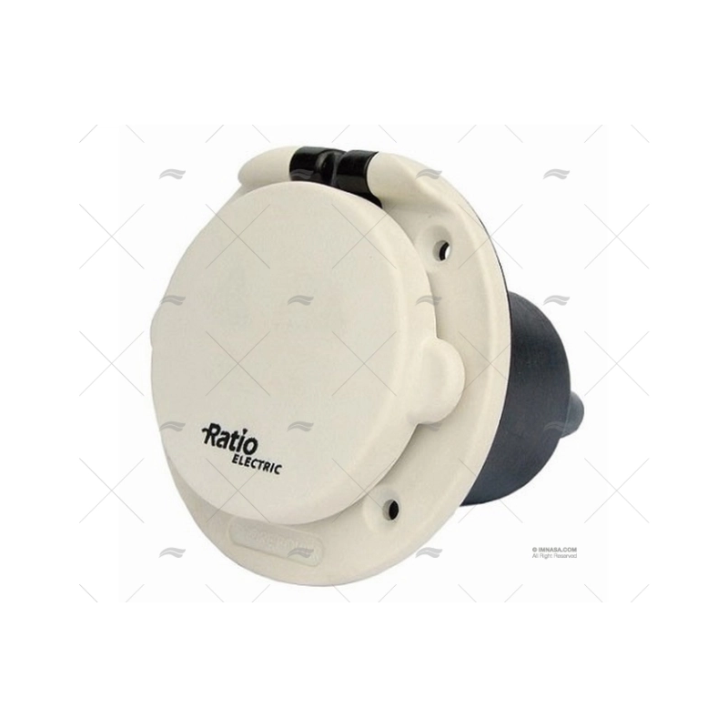 BASE TOMA DE PUERTO CE PVC 16A/250V BLAN RATIO ELECTRIC