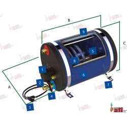 CALENTADOR AGUA  VITRIFICADO 30 L. - 125