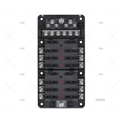 CAJA PORTA FUSIBLES 12P + BUSBAR