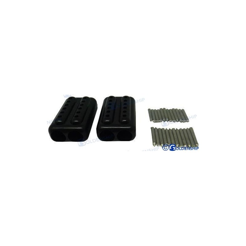 PAR MORDAZAS CABOS "EZ-SPLICE" NEGRO 10/