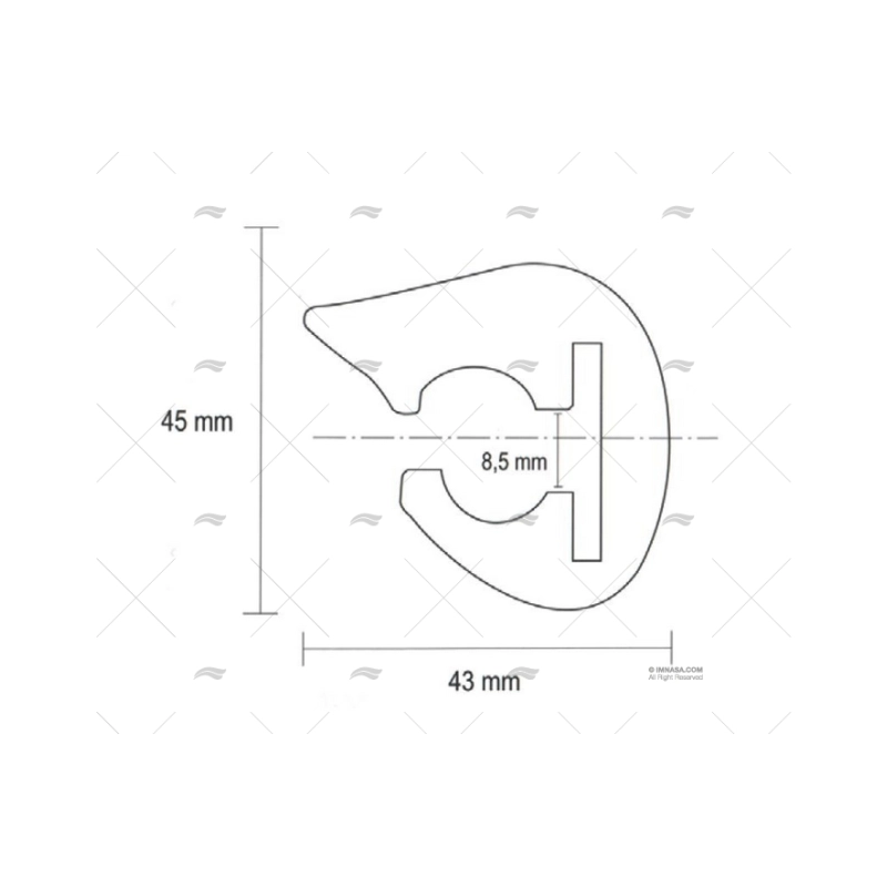 PERFIL PVC L 45 NEGRO 24M TESSILMARE