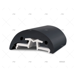 PERFIL PVC RADIAL R 80 NEGRO 24M TESSILMARE