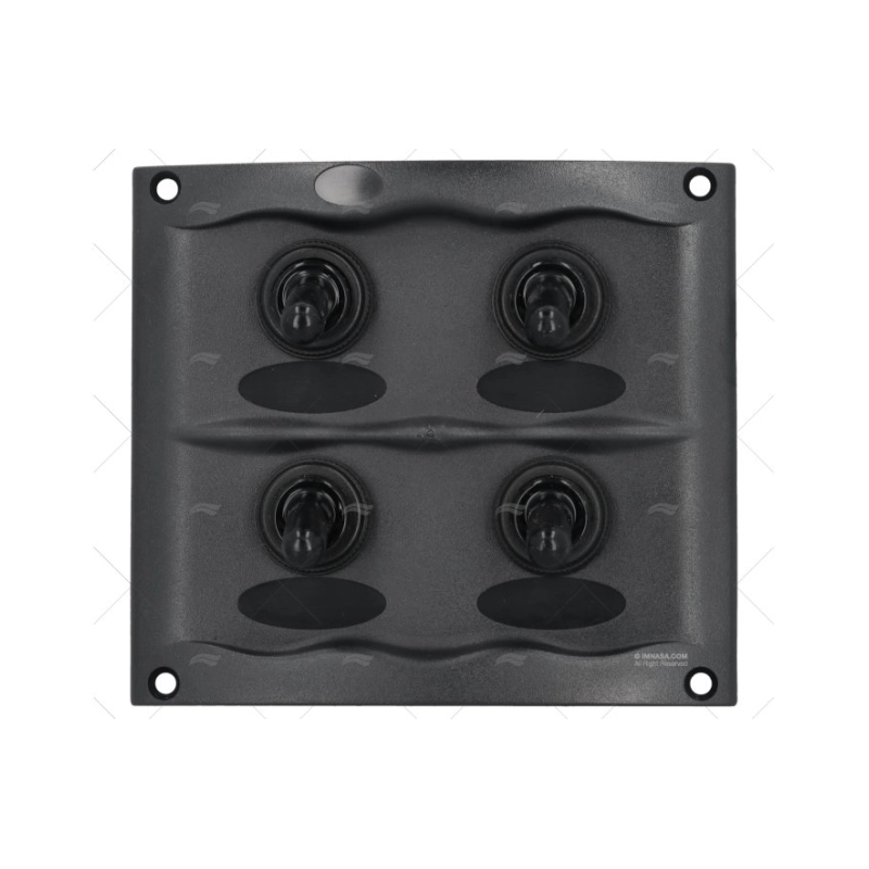 PANEL 4 POS 12V 20A NEGRO 107MM BEP