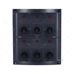 PANEL ELECTRICO 6 BOTONES 4-1/4" NEGRO