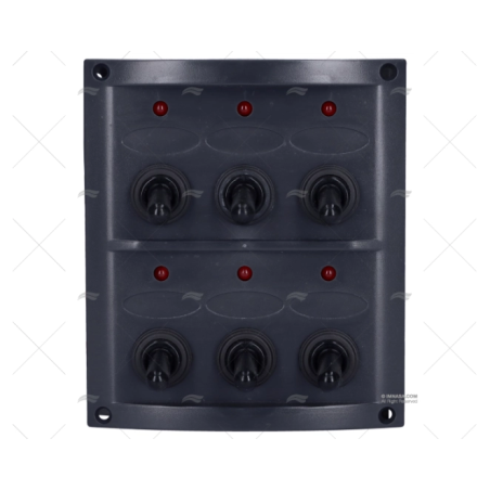 PANEL ELECTRICO 6 BOTONES 4-1/4" NEGRO