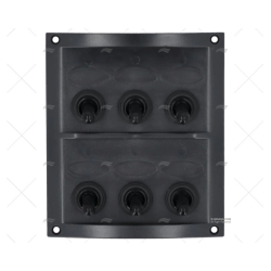 PANEL ELECTRICO 6 BOTONES 4-1/4" NEGRO