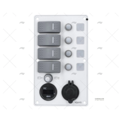 PANEL INT. 4P 12/24V 114X191X75MM USB+VL