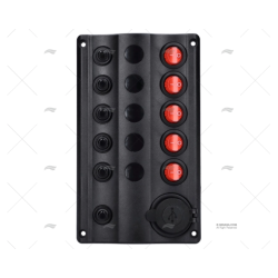 PANEL INT. 5P 12V 107X180 VOLTIMETRO