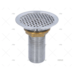 DESAGÜE RECTO 19MM LATON CROMADO PERKO