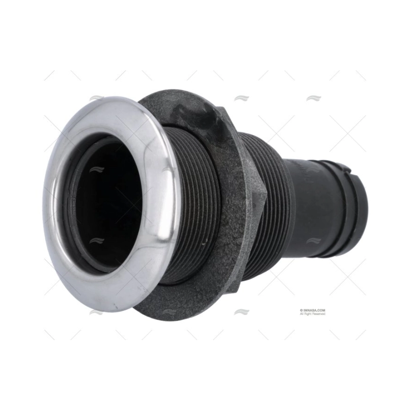 PASACASCO EN ABS C/TAPA INOX 1"1/2
