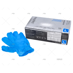 GUANTES NITRILO AZUL/NEGRO T/L (100)