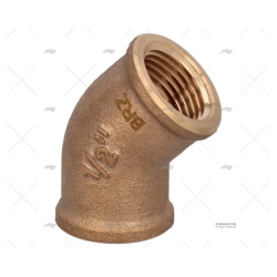 CODO BRONCE H-H 45º 1/2" GUIDI