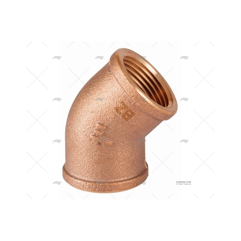 CODO BRONCE H-H 45º 3/8" GUIDI