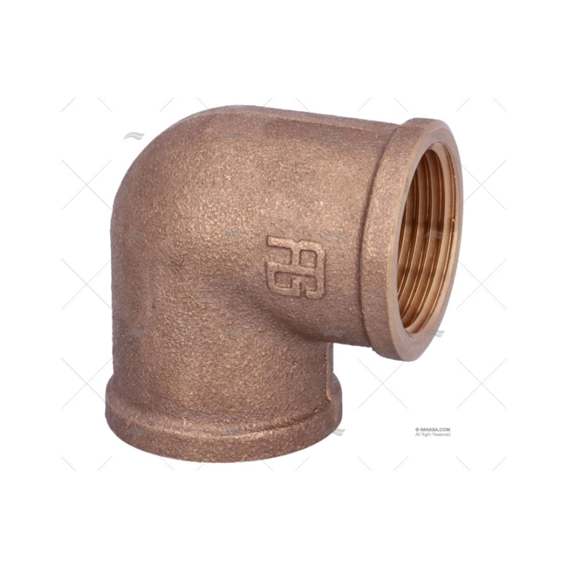 CODO BRONCE H-H 90º 1" GUIDI