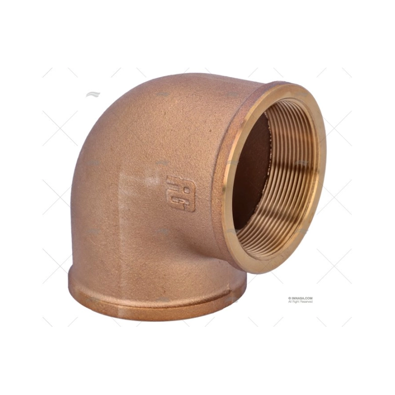 CODO BRONCE H-H 90º 2"1/2 GUIDI