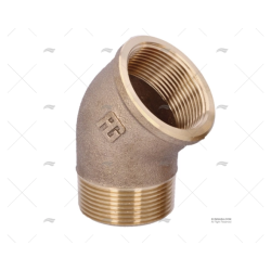 CODO BRONCE M-H 45º 1"1/2 GUIDI