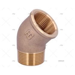 CODO BRONCE M-H 45º 1"1/4 GUIDI