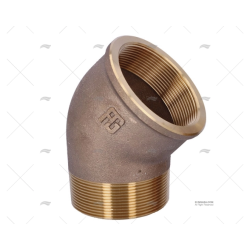 CODO BRONCE M-H 45º 2"1/2 GUIDI