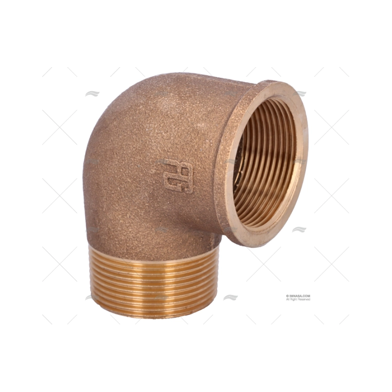 CODO BRONCE M-H 90º 1"1/2 GUIDI