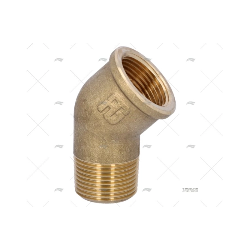 CODO 45º LATON M-H 3/4" GUIDI