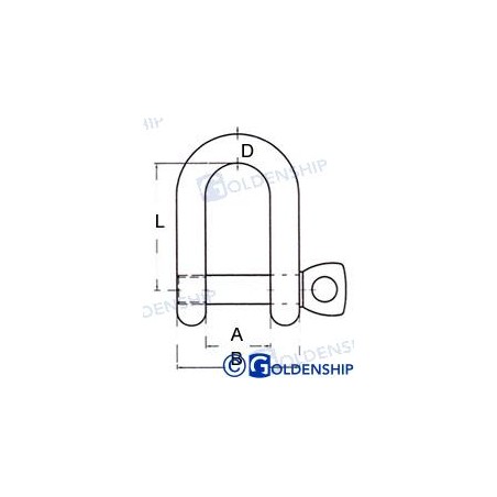 GRILLETE RECTO CORTO 10MM (25)