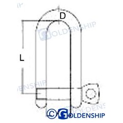 GRILLETE RECTO LARGO AISI316 5 MM (2)
