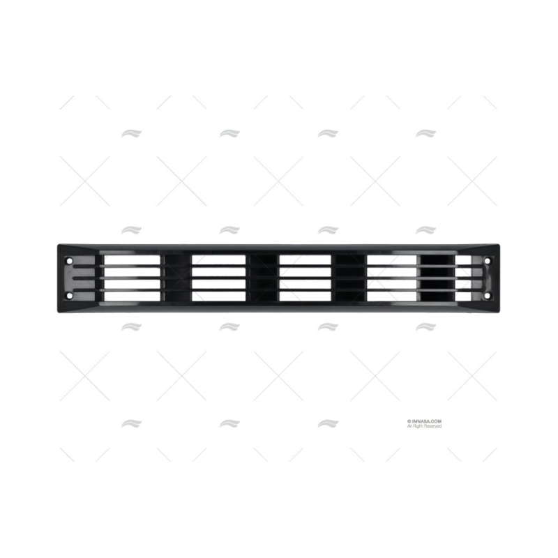 REJILLA CURVADA NEGRA 450MM X 70MM