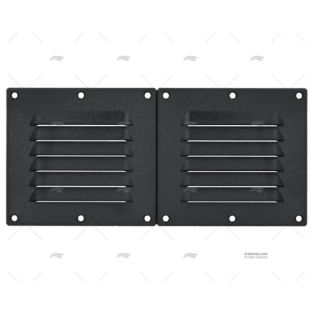 REJILLA PLASTICO NEGRA 118X256 MM