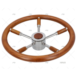 RUEDA TIMON 400MM 5R MADERA/INOX SAVORETTI ARMANDO