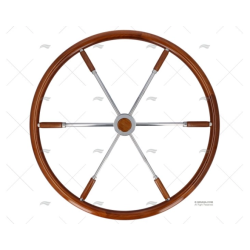 RUEDA TIMON 700MM 6R MADERA/INOX SAVORETTI ARMANDO