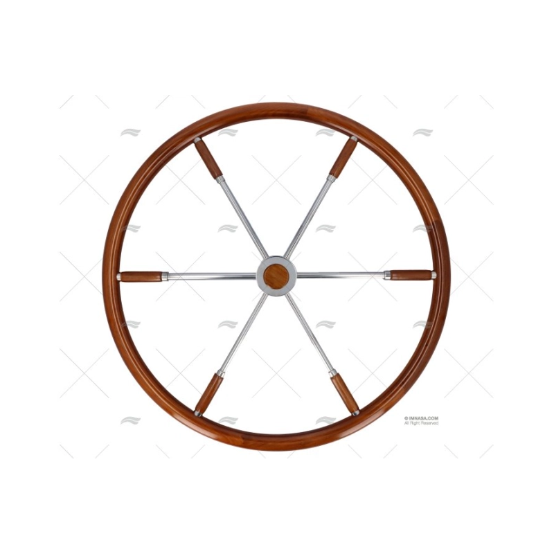 RUEDA TIMON 700MM 6R MADERA/INOX SAVORETTI ARMANDO