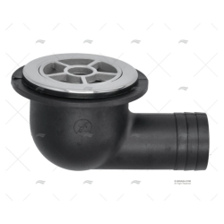 DESAGUE CODO 38MM PVC/INOX 316 ANTIRETO MARINE TOWN