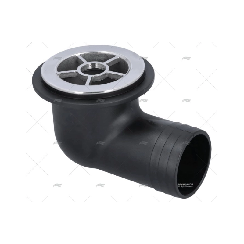 DESAGUE CODO 51MM PVC/INOX 316 MARINE TOWN